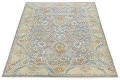 10 X 14 Tappeto moderno in lana Sultanabad Rugs, annodato a mano - Ardesia e oro smorzati