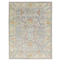 10 X 14 Tappeto moderno in lana Sultanabad Rugs, annodato a mano - Ardesia e oro smorzati