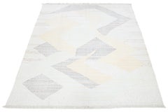 10 x 14 Modern Abstract kilim Flatweave Wool rug In Muted Color