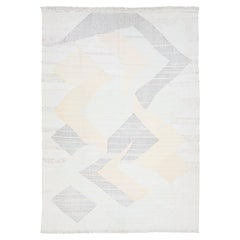10 x 14 Tappeto astratto moderno in lana a trama piatta Rug & Kilim in colori tenui