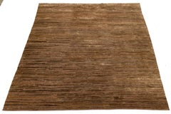 10 x 14 Modern Brown Wool and Jute Rug With Abstract Design