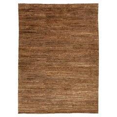 10 x 14 Modern Brown Wool and Jute Rug With Abstract Design