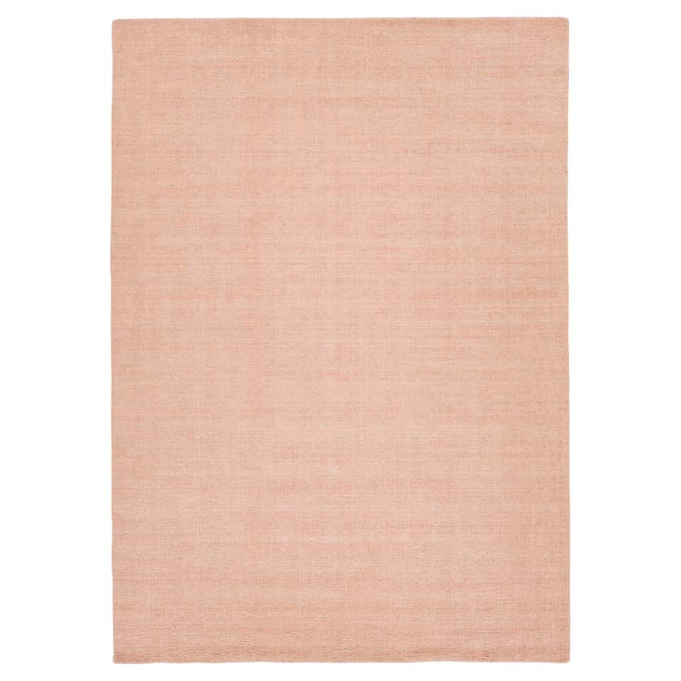Solid Color Textured Rug Modern Indian Texture Handmade Wool Rug in a Solid Beige Color For Sale ...