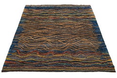 10 x 14 Modern Moroccan Style Wool Rug handmade with Multicolor Abstract Design