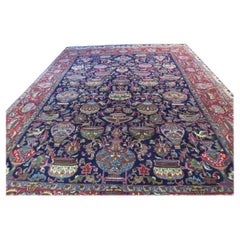 10 x14  Vintage Zirkhaki Kashmar Pictorial Persian Rug