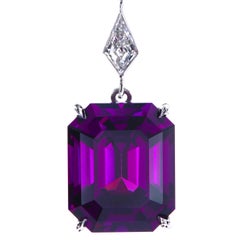 100 Anniversary of Suffragette Movement Garnet, Tsavorite, Diamond Drop Earrings