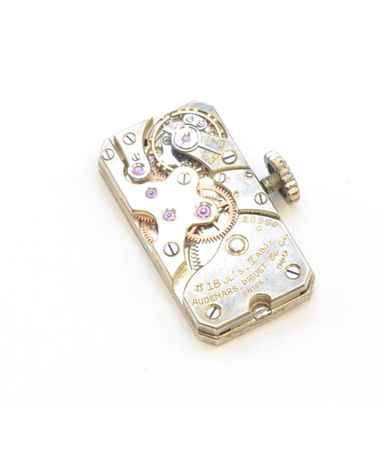 100% Authentic Audemars Piguet Pure Platinum Art Deco Diamond Ladies ...