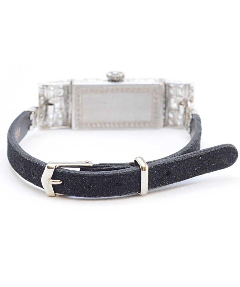100% Authentic Audemars Piguet Pure Platinum Art Deco Diamond Ladies ...