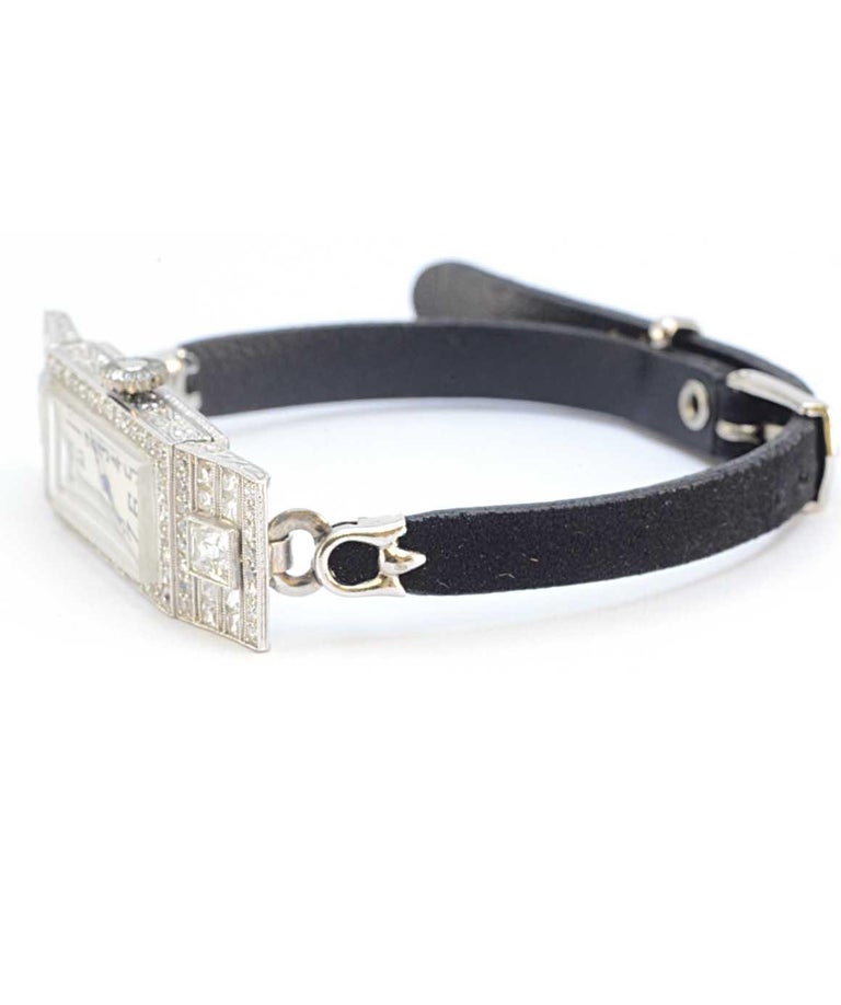 100% Authentic Audemars Piguet Pure Platinum Art Deco Diamond Ladies ...