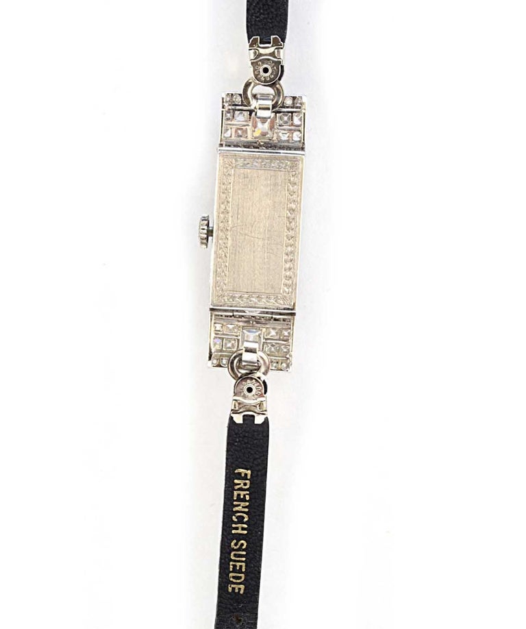 100% Authentic Audemars Piguet Pure Platinum Art Deco Diamond Ladies ...