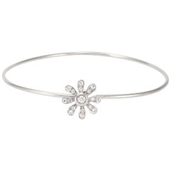 100 % authentischer Tiffany & Co. Paloma Picasso Platin-Diamant-Gänseblümchen-Armreif