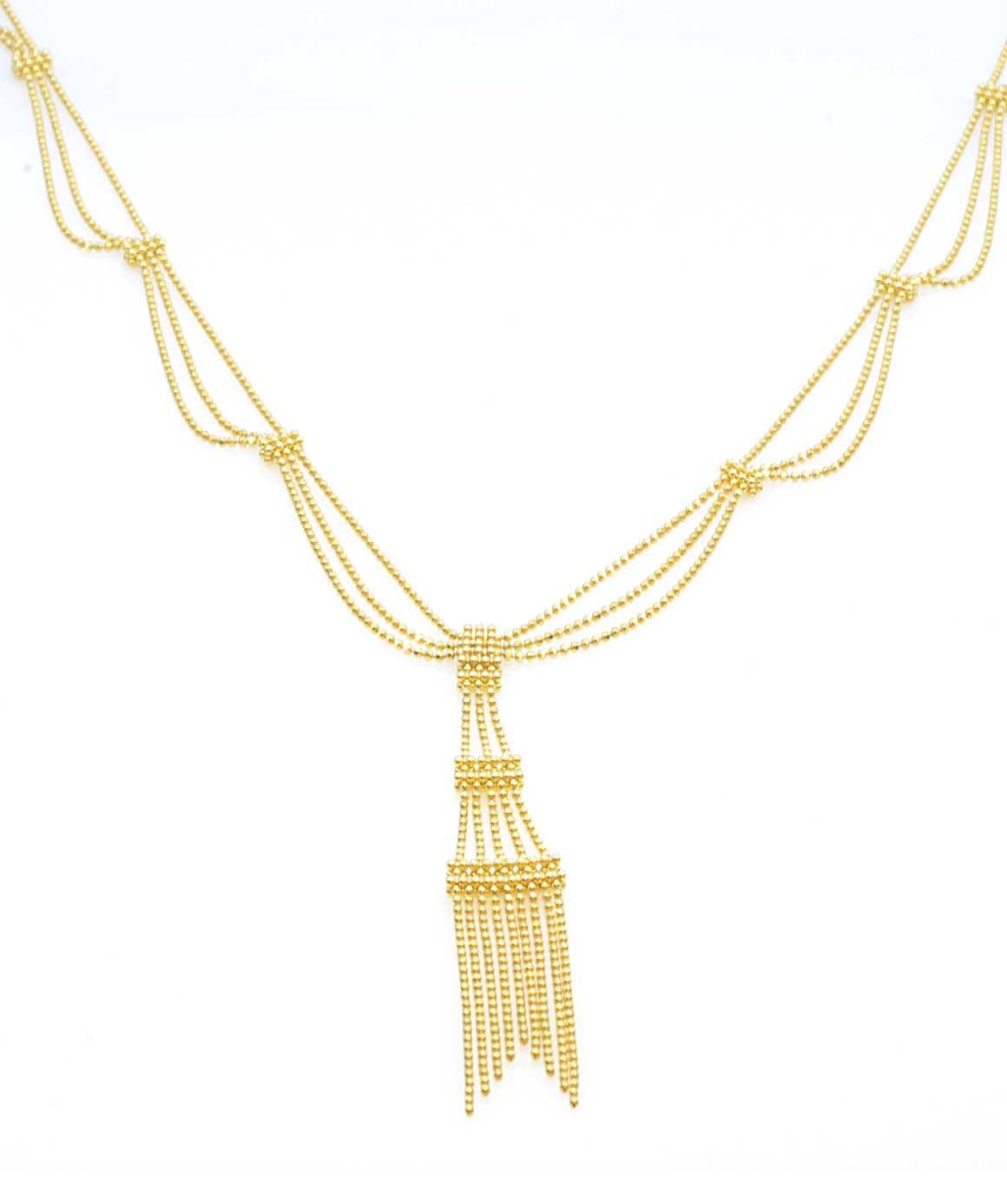 100% Authentic Tiffany & Co. Solid 18 Karat Yellow Gold Tassel Necklace 13.2g In Excellent Condition In Manchester, NH