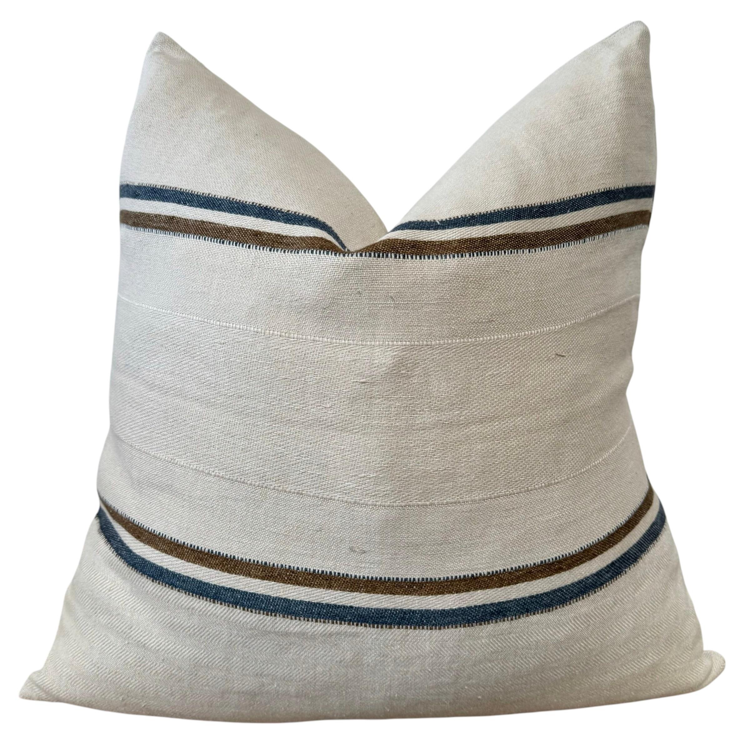 100% Belgian Linen Auburn Pillow Cover with Insert and Hidden Zipper