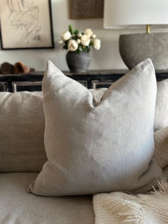 100% Belgian Linen Pillow Cover with Hidden Zipper