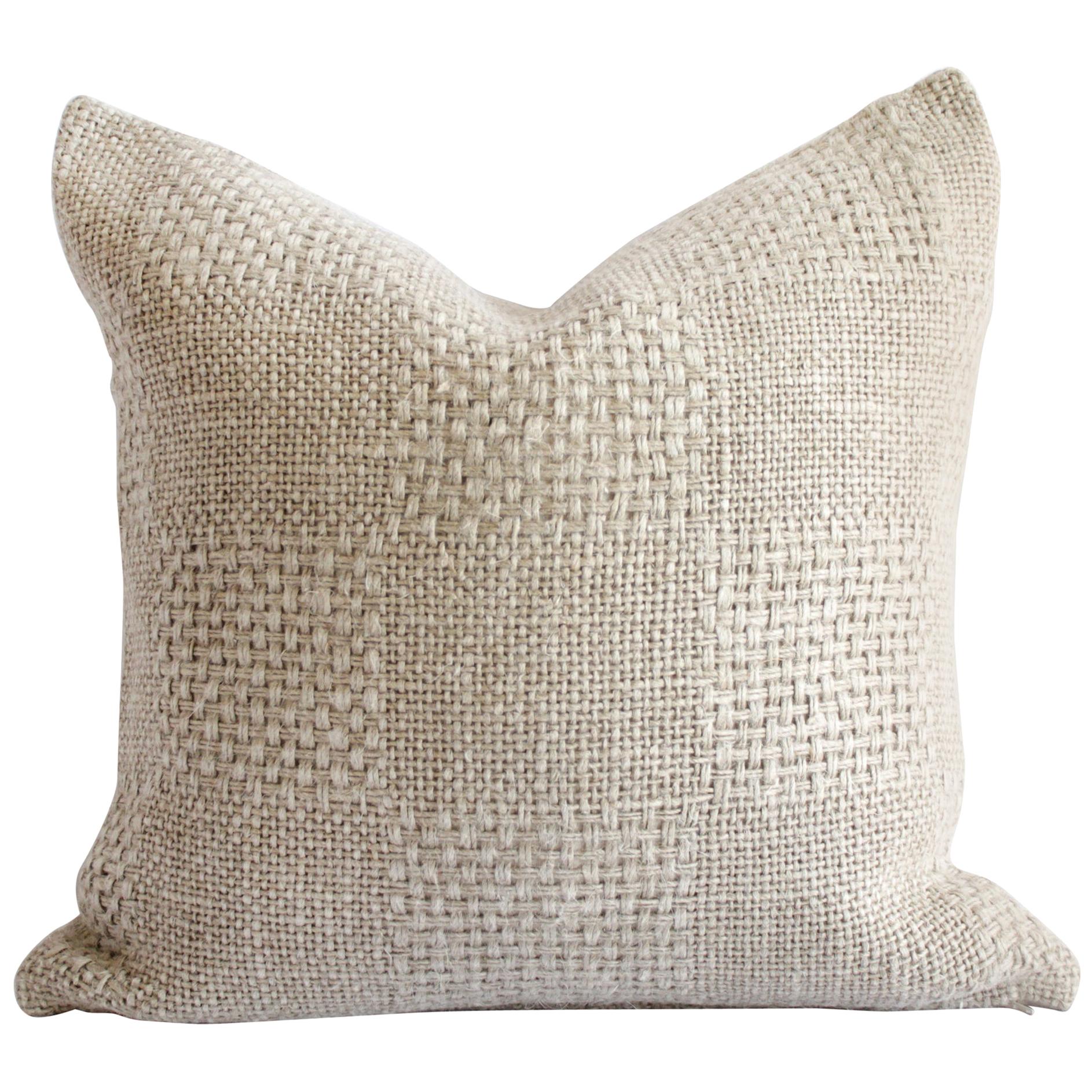 100% Belgian Natural Linen Decorative Accent Pillow