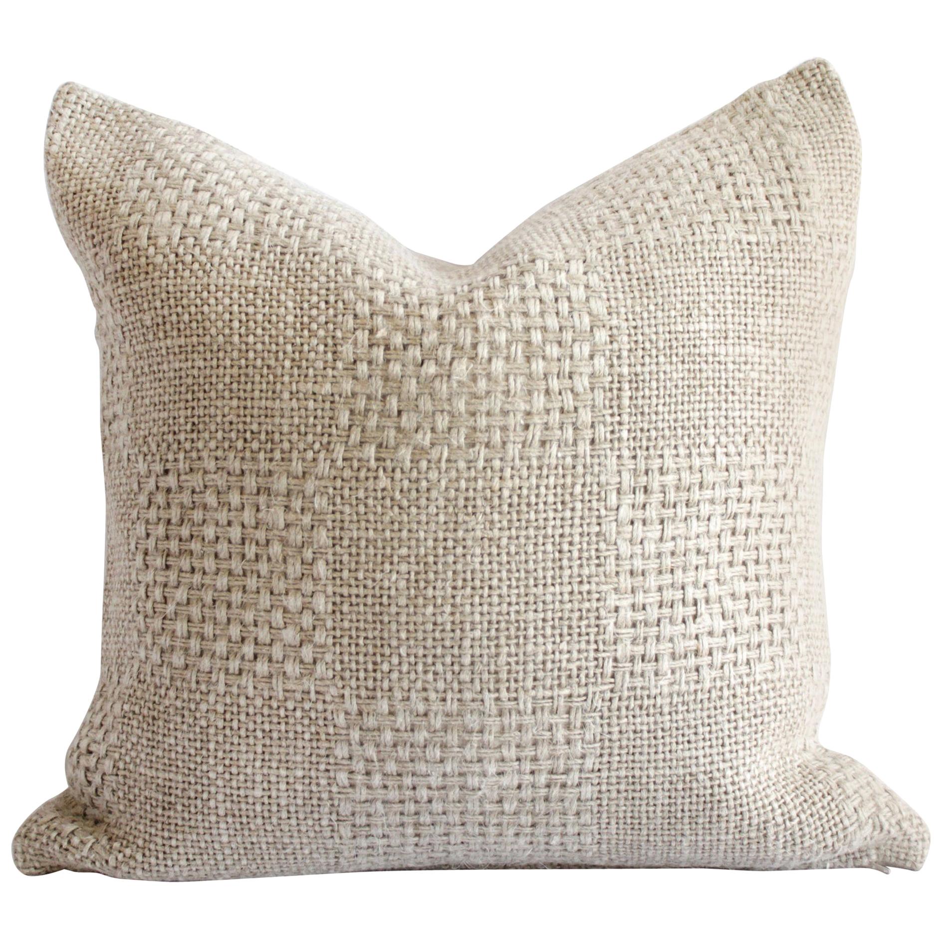 100 Belgian Natural Linen Decorative Accent Pillow at 1stDibs