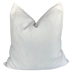 Cuscino 100% lino belga Oyster White con inserto in piuma d'oca