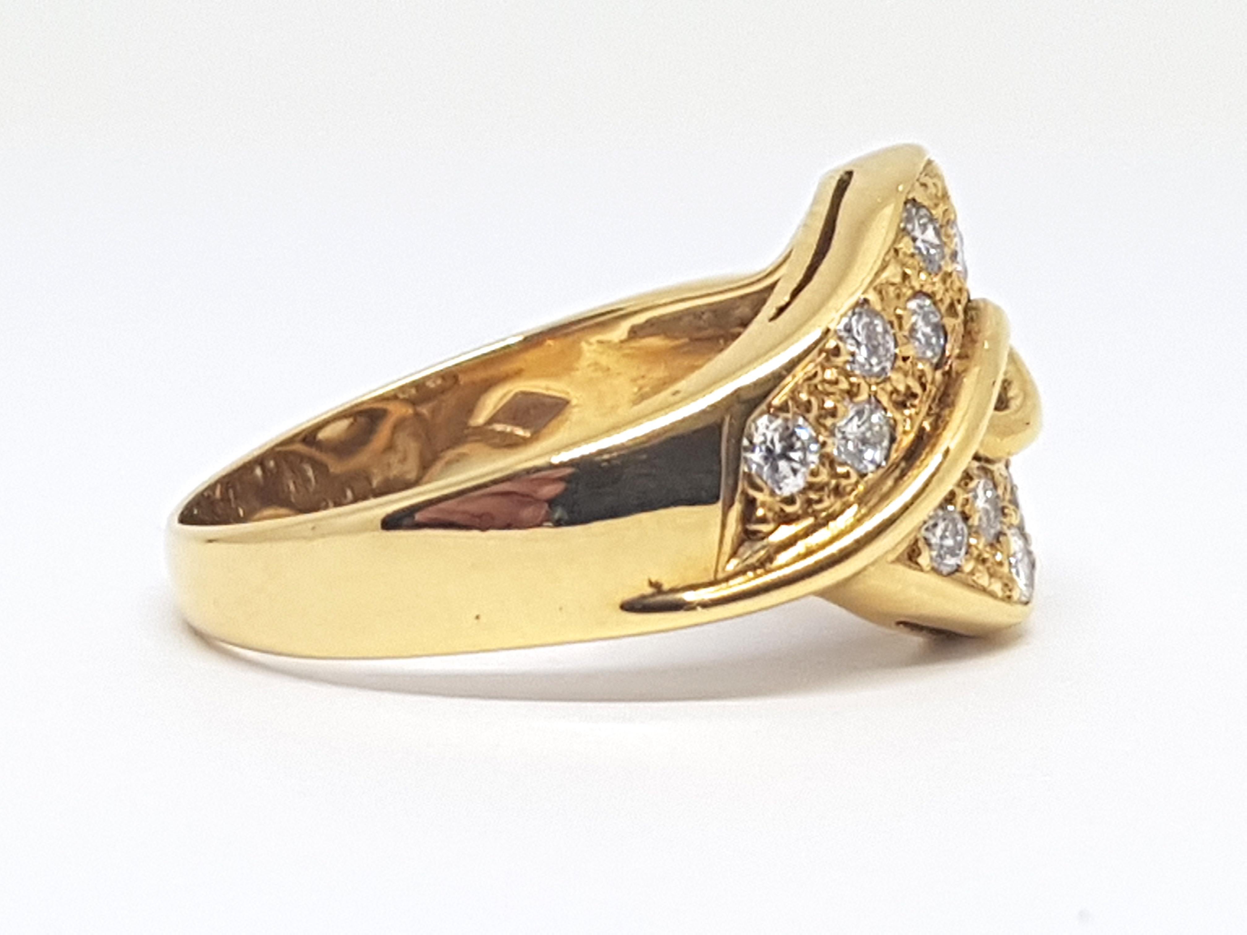 1.00 Carat 18 Karat Yellow Gold Diamond Ring In New Condition For Sale In Antwerp, BE