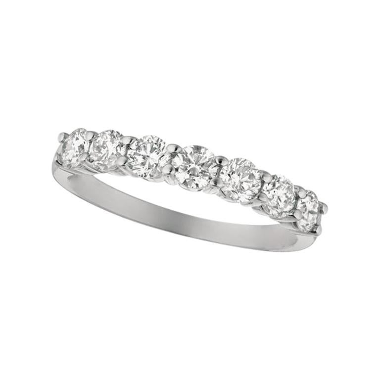 En vente :  1.00 Carat 9 Stone Natural Diamond Ring G SI 14 Karat White Gold