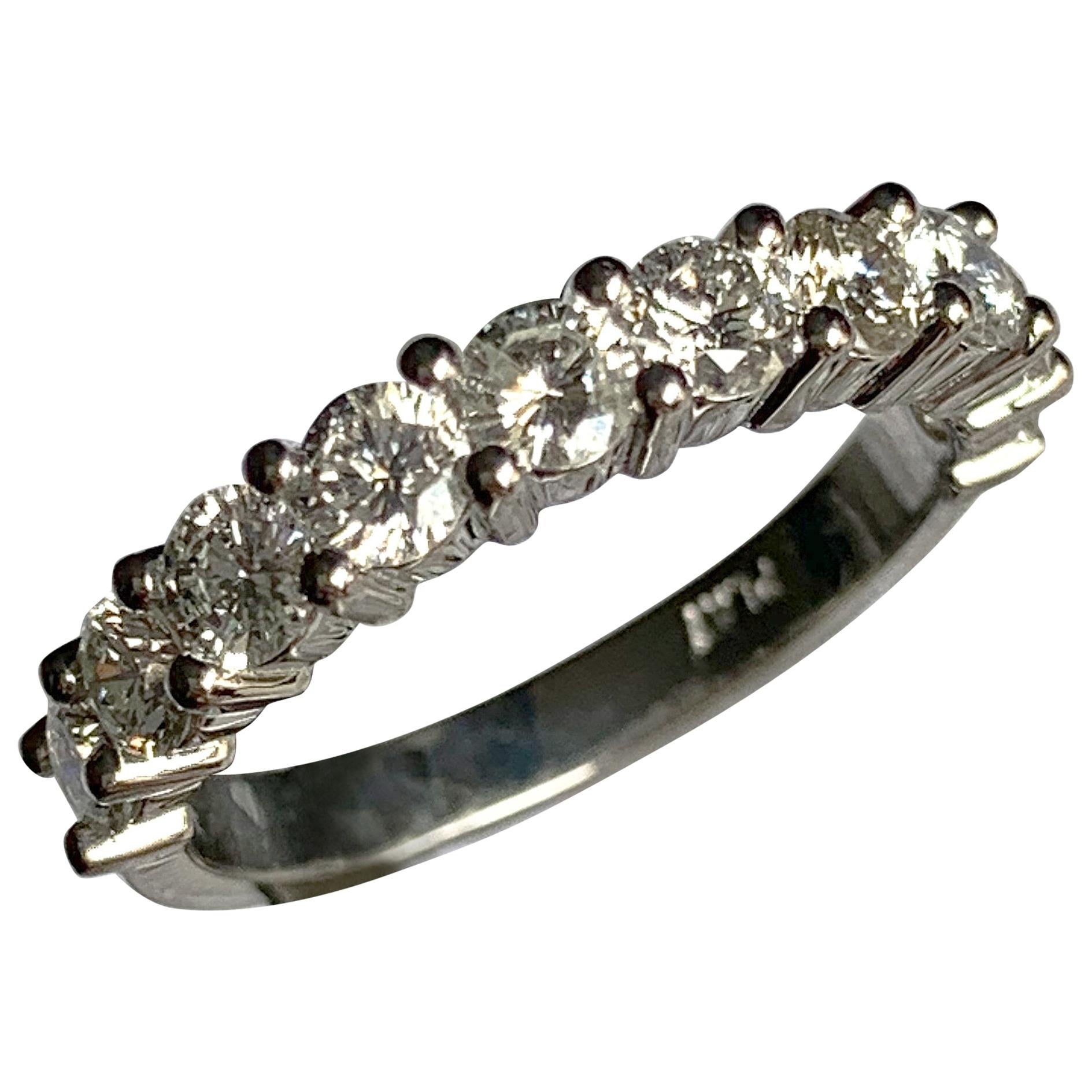 Anillo apilable de boda con diamantes de 1,00 quilates aproximadamente, Ben Dannie