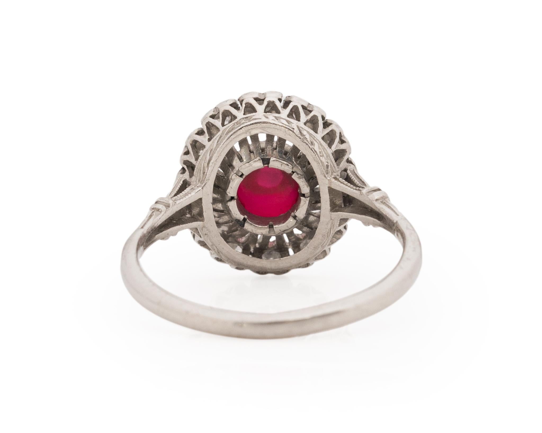 1.00 Carat Art Deco Diamond Platinum Engagement Ring In Good Condition For Sale In Atlanta, GA