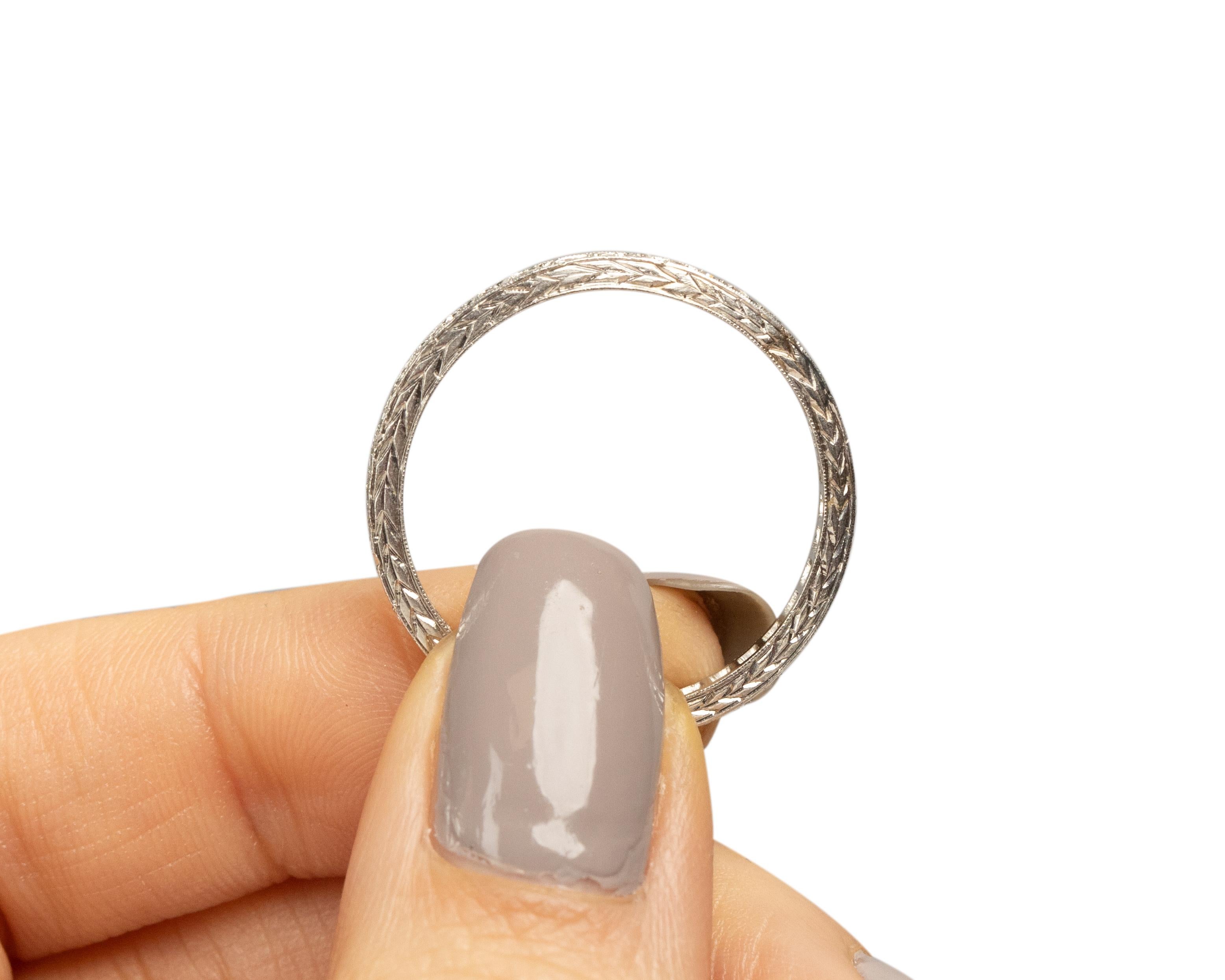 Women's 1.00 Carat Art Deco Diamond Platinum Engagement Ring For Sale