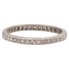 1,00 Karat Art Deco Diamant Platin Verlobungsring