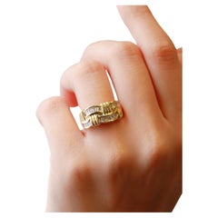 1,00 Karat Diamant-Verlobungsring aus feinem 14k Gelbgold mit Baguetteschliff