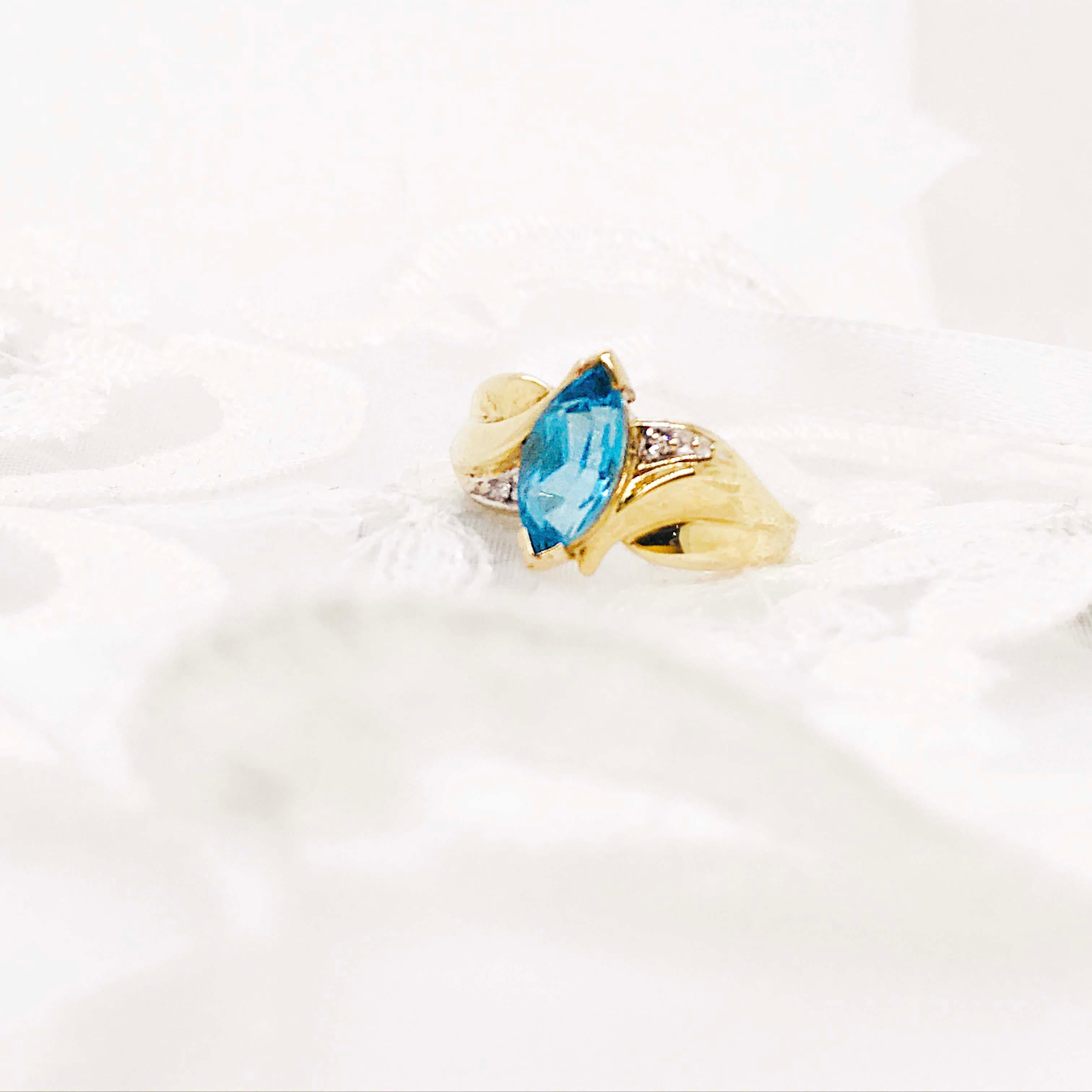 estate blue topaz engagement ring