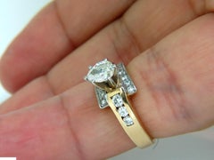 1.00 Carat Brilliant Pear Shape Diamond Ring 14 Karat Crossover Deco*