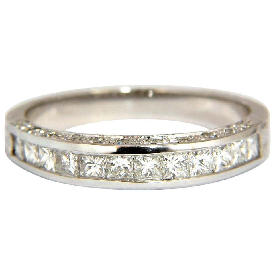 18 Karat 1.00 Carat Diamonds Cluster Band Ring Excellent Cuts For Sale ...