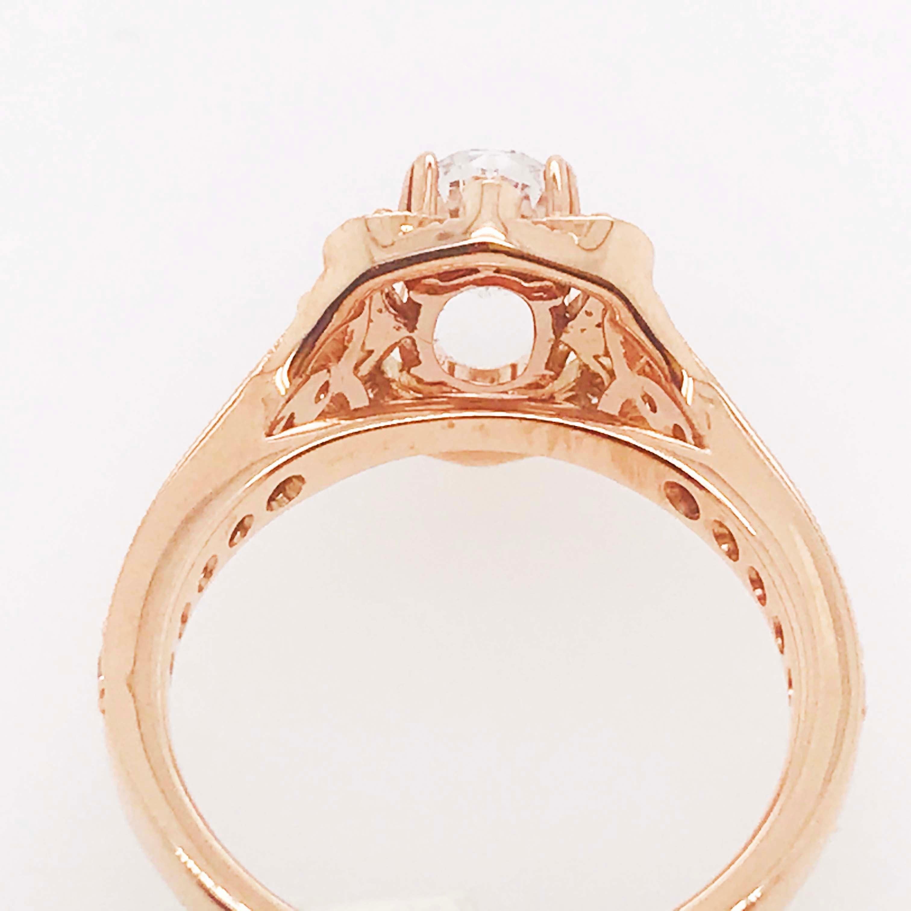 For Sale:  1.00 Carat D VS2 Oval Diamond Antique Vintage Engagement Ring, 1.30 Cttw 10