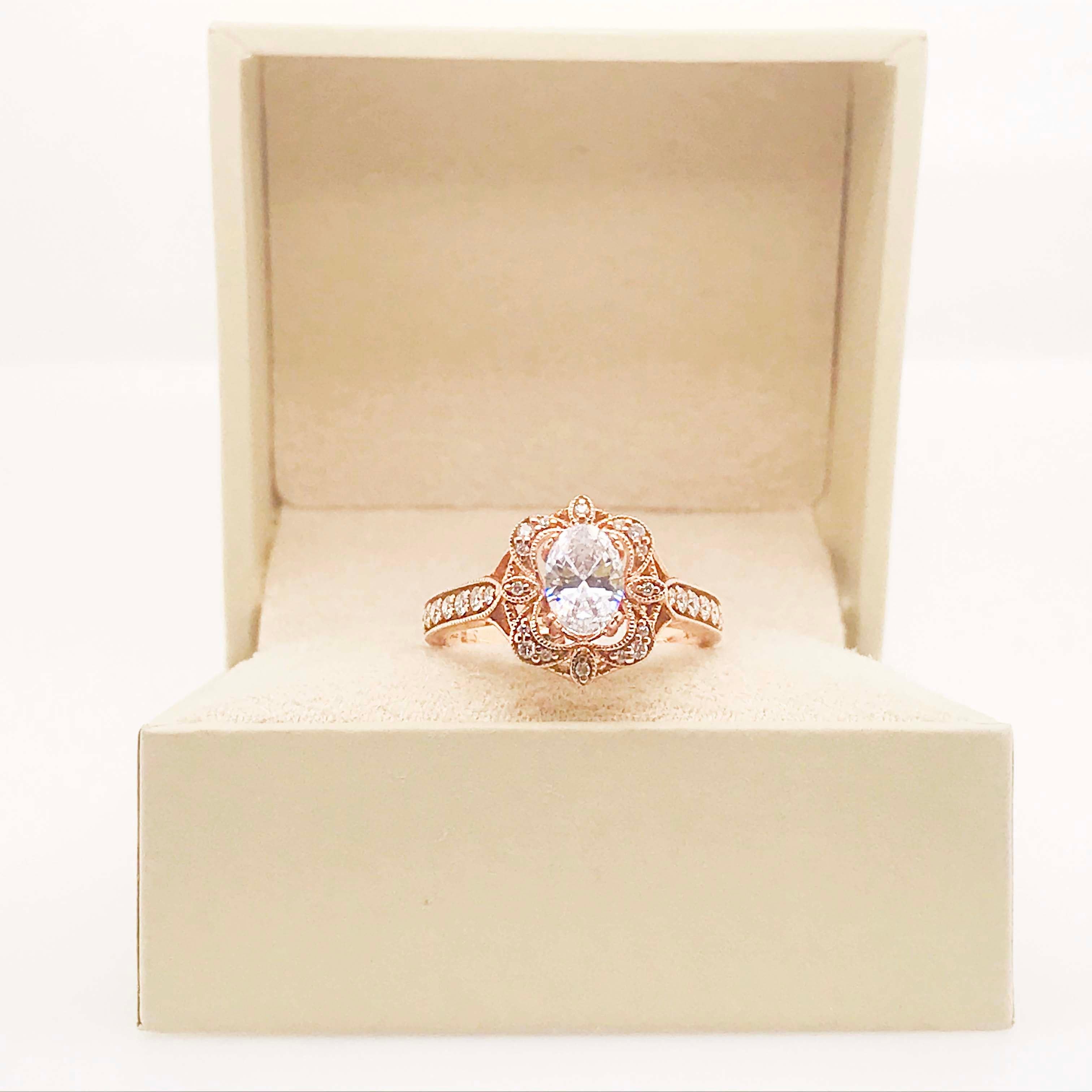 For Sale:  1.00 Carat D VS2 Oval Diamond Antique Vintage Engagement Ring, 1.30 Cttw 13