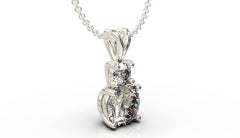1.00 Carat Design Round Brilliant Diamond Necklace in Platinum