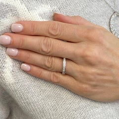 1.00 Carat Diamond 14 Karat White Gold Eterntiy Band Ring