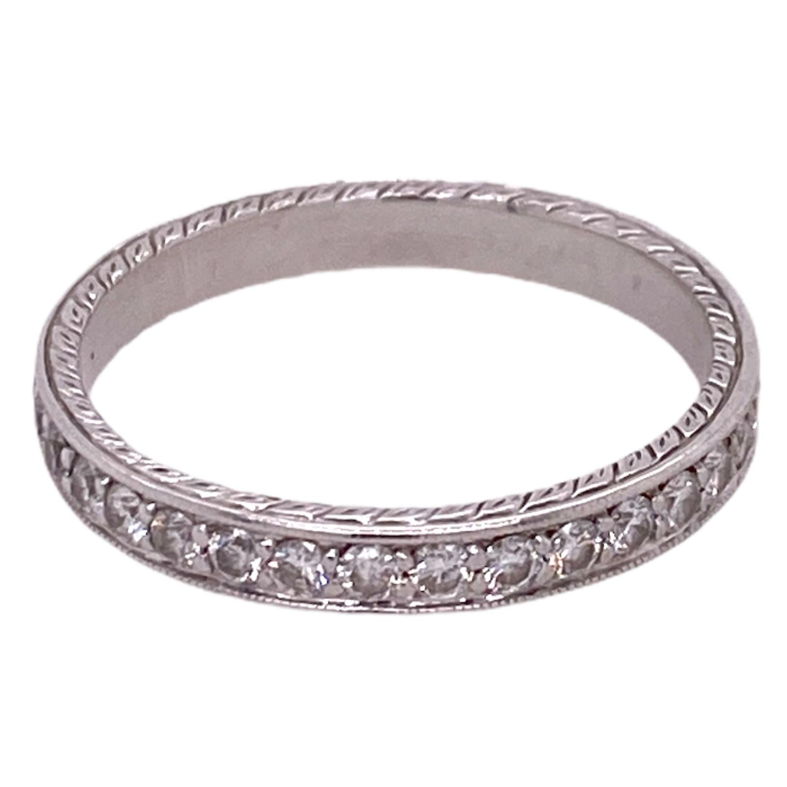 Round Cut 1.00 Carat Diamond 14 Karat White Gold Eterntiy Band Ring For Sale