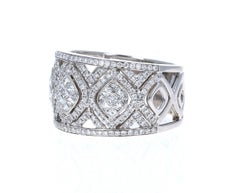 Fascia da cocktail vintage in oro bianco 18 carati con diamante da 1,00 carati