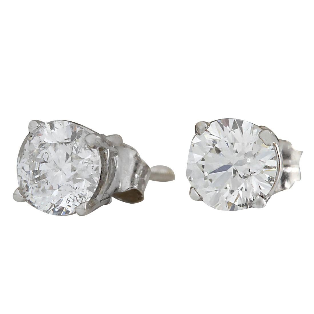 Introducing our stunning 1.00 Carat Diamond 14 Karat White Gold Earrings. Crafted from stamped 14K White Gold, these earrings have a total weight of 0.8 grams, ensuring both quality and durability. Both earrings showcase a dazzling diamond totaling