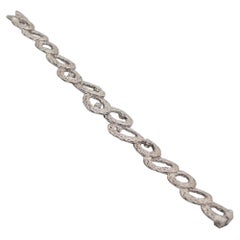 Pulsera de diamantes de 1,00 quilates y oro blanco de 18 quilates