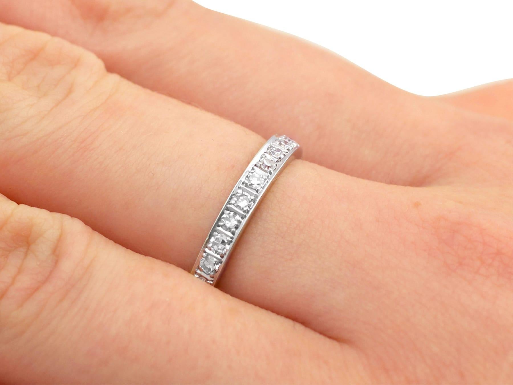 1.00 Carat Diamond and White Gold Full Eternity Ring For Sale 2