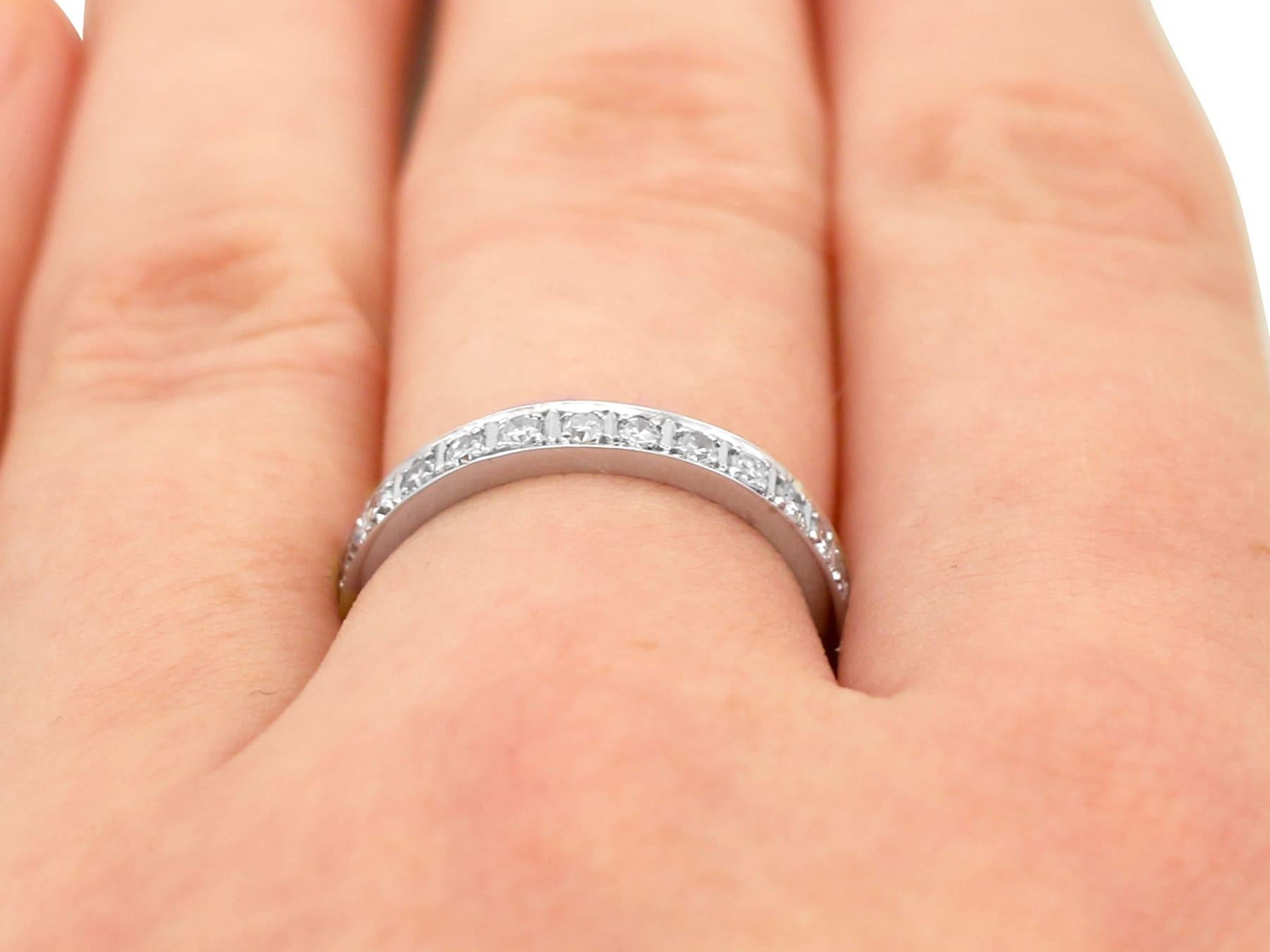 1.00 Carat Diamond and White Gold Full Eternity Ring For Sale 3