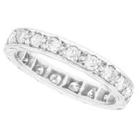 1950s Diamond and White Gold Full Eternity Ring For Sale at 1stDibs