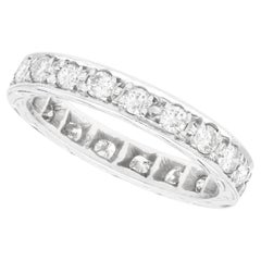 Vintage 1.00 Carat Diamond and White Gold Full Eternity Ring