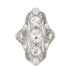 RIng de fiançailles en diamants de 1,00 carat