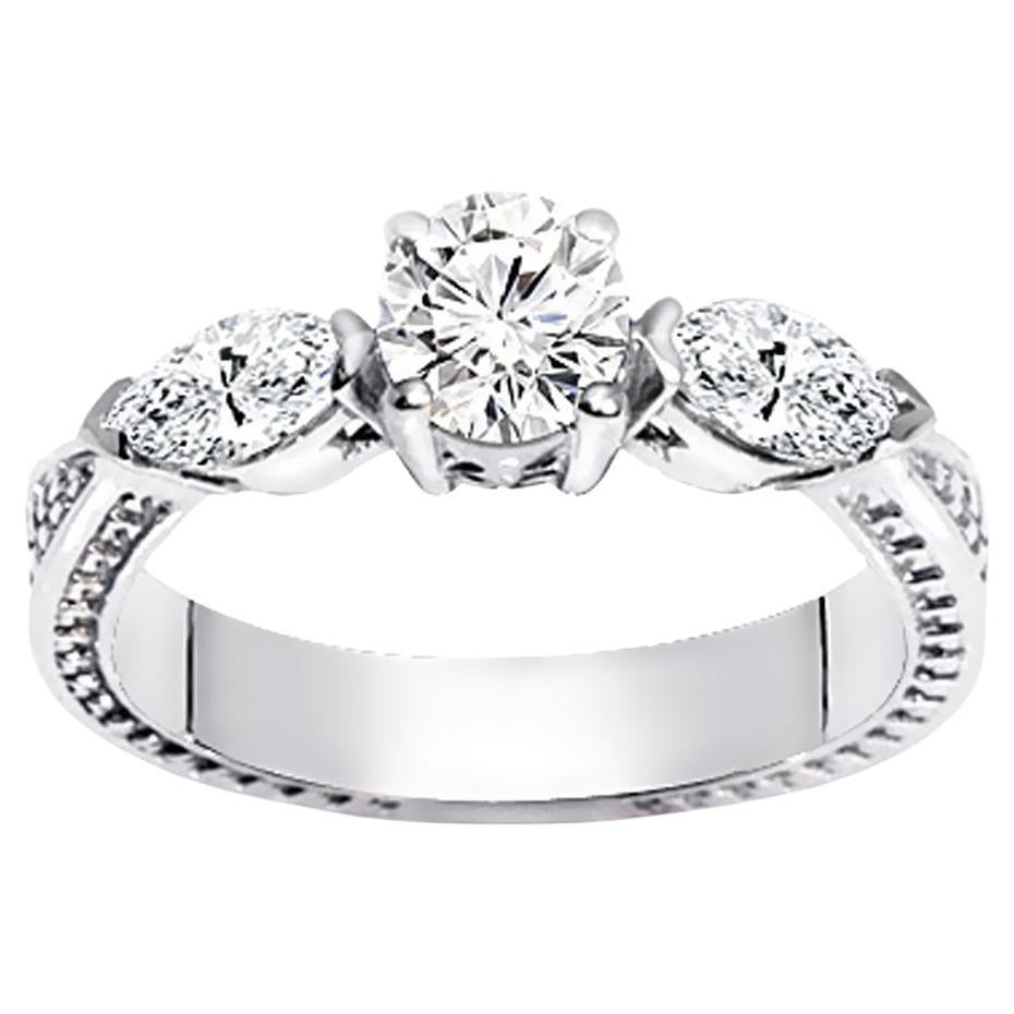 For Sale:  1.00 Carat Diamond Engagement Ring