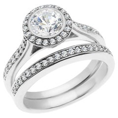 1.00 Carat Diamond Engagement Ring Set