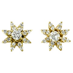 1,00 Karat Diamant Gold Art Deco Ohrstecker Art Deco Ohrstecker