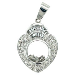 1.00 Carat Diamond Heart Shaped Floating Pendant in 14K Gold 1.00 Carat Diamond Heart Shaped Floating Pendant in 14K Gold