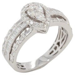 1.00 Carat Diamond Illusion Wedding Ring in 18 Karat Gold