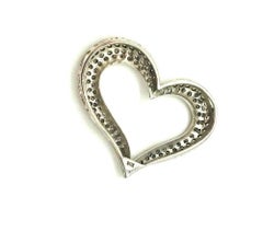 1,00 Karat Diamant Pave Herz Anhänger 14 Karat Gold